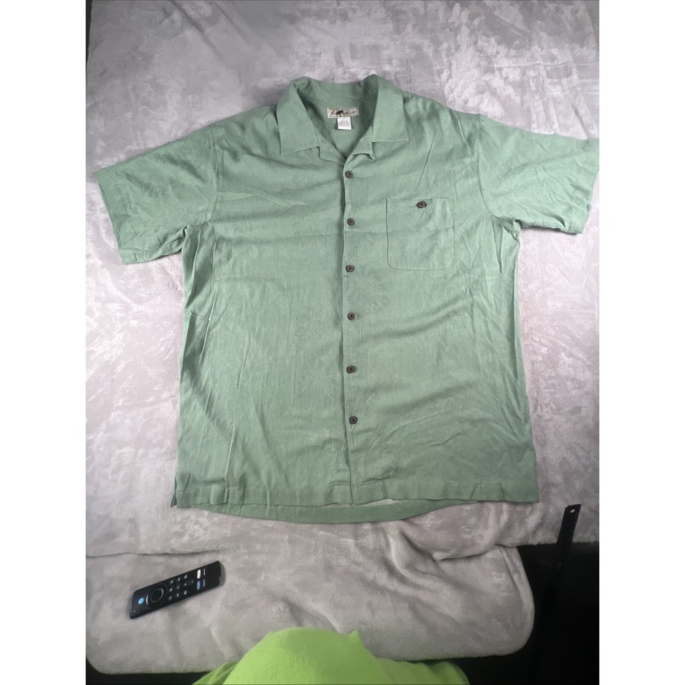 Tropical Hawaiian Men's Shirt Joe Marlin Solid Comfort Fit Design Material XLT